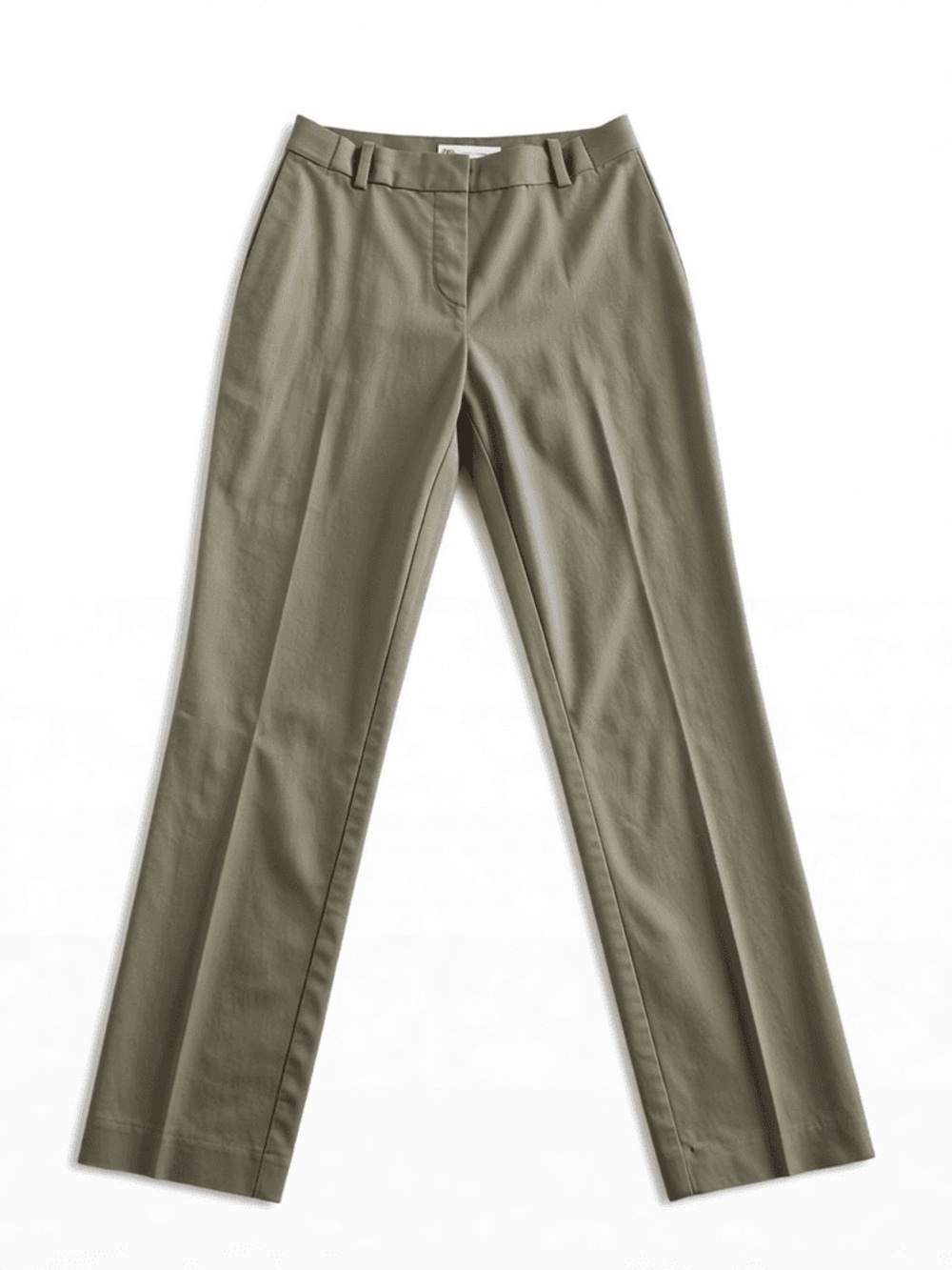 H&M Straight-Leg Trousers in Olive Green